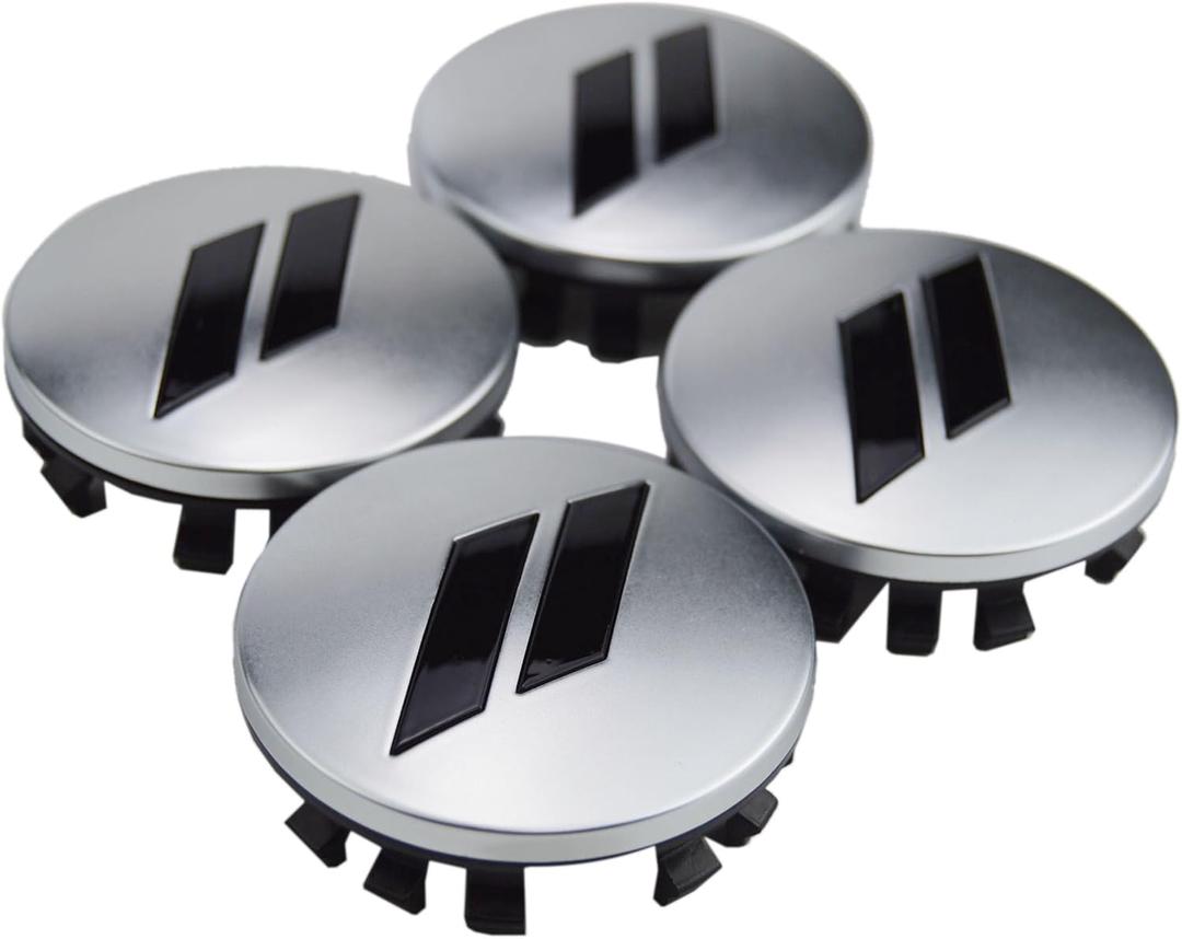 (Set of 4) 63mm=2.5 inches // Slash Wheel Center Cap Covers HubCap Emblem Badge Trim for Dodge Charger Challenger Durango Hornet Dart R/T SRT Magnum Nitro Journey Caliber Avenger and Ram and Jeep