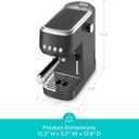 CASABREWS 3700 Essential Espresso Machine 20 Bar, Professional Espresso Coffee Machine with Steam Milk Frother, Coffee Maker Cappuccino Latte Machine with 43.9oz Removable Water Tank, Black