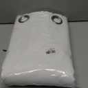 XWZO 100% Blackout Curtains 2 Panels with Tiebacks- Heat and Full Light Blocking Window Treatment with Black Liner for Bedroom/Nursery, Grommet Top, White, W52 x L84 Inches Long, Set of 2