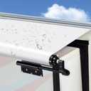 RV Slide Out Awning Fabric Replacement - Universal and Weather Resistant Slide Topper Canopy for 5th Wheel RVs, Motorhomes, and Trailers (140'' Fabric Only, White)