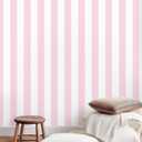 Cohoo Home Pink Striped Peel and Stick Wallpaper Pink and White Stripe Contact Paper for Cabinets Modern Stripes Self-Adhesive Removable Wall Paper Cute Girls Bedroom Nursery Decor Vinyl 17.7197