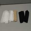 SHARICCA Women Seamless High Waist Underwear Sexy Floral Lace Thong Soft Comfortable Panties Pack (Large, 2black 2white 1skin)