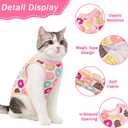 Coppthinktu Cat Recovery Suit Female Cats Onesie for Cats, Breathable Cat Surgery Suit for Surgical Abdominal Wounds Skin Diseases, Cute Kitten Spay Recovery Suit E-Collar Alternative Anti Licking