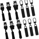 2X 12x Zipper Repair Kit, Metal Detachable for Backpack Garment DIY Wallet