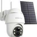 COOAU Solar Security Cameras Wireless Outdoor,4MP Cameras for Home Security System,360 Pan & Tilt,Color Night Vision,Motion Detection,No Monthly Fee,Siren Alarm,IP66