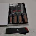 KYOKU 4pc Knife Set, Kage Series Japanese Kitchen Knife Set with Chef Utility Santoku Nakiri Knife, Professional Japanese Style Knives for Chopping Slicing Mincing with Sheaths & Gift Box