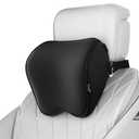 Crofy 2-Pack Car Neck Pillow, Softness Car Headrest Pillow for Driving with Adjustable Strap, 100% Memory Foam and Breathable Removable Cover, Comfortable Ergonomic Design, 4.7 Inches Thick