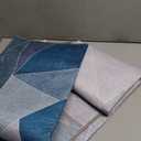 Office Chair Mat for Hardwood Floor,55"*35" Under Desk Mat, Computer Chair Rug,Anti-Slip Floor Protector for Low-Pile Carpet Home Office Blue Grey