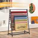 15 Tier Ribbon Organizer, 31.4in Double-Sided Metal Scarf Display Rack