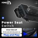 Power Seat Switch Adjust Switch 8 Way Driver Side Left 12450166 Compatible with Chevrolet Silverado Avalanche 1999-2007, GMC Sierra Yukon, Cadillac Escalade Replace OE 901-202 PSW15 SW7123