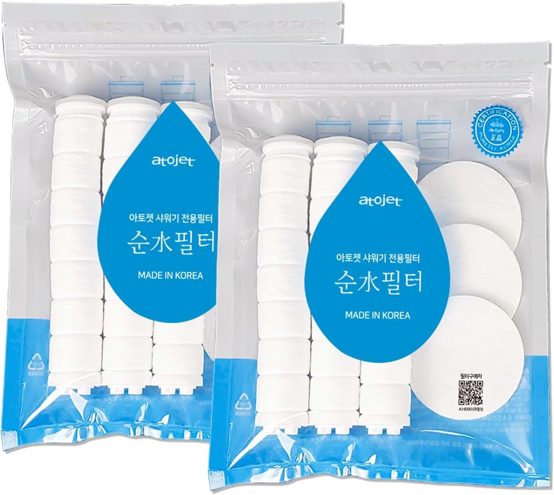 Showerhead Replacement Filters Inspired By Korea's Beauty Culture | Pure Sediment Filters (Head 6pcs+Body 6pcs) for use with AJ-8200 / AJ-8200MC (AJ8200-FLT-6PC)