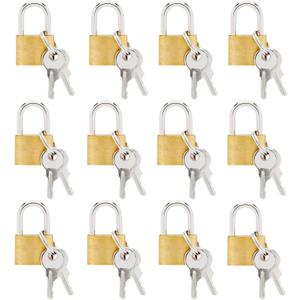 Juvale Luggage Locks with Keys - 12-Pack, 0.7 x 1.2 x 0.25 in, Gold & Silver - TSA Approved Locks for Luggage & Travel Security
