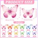 OBBOLO 24 Pcs Large Butterfly Decorations, 3D Hanging Butterfly Decorations, 2 Sizes Pastel Paper Butterfly Wall Decor for Birthday, Baby Shower, Wedding, Classroom Decoration, Paper Flower Decor
