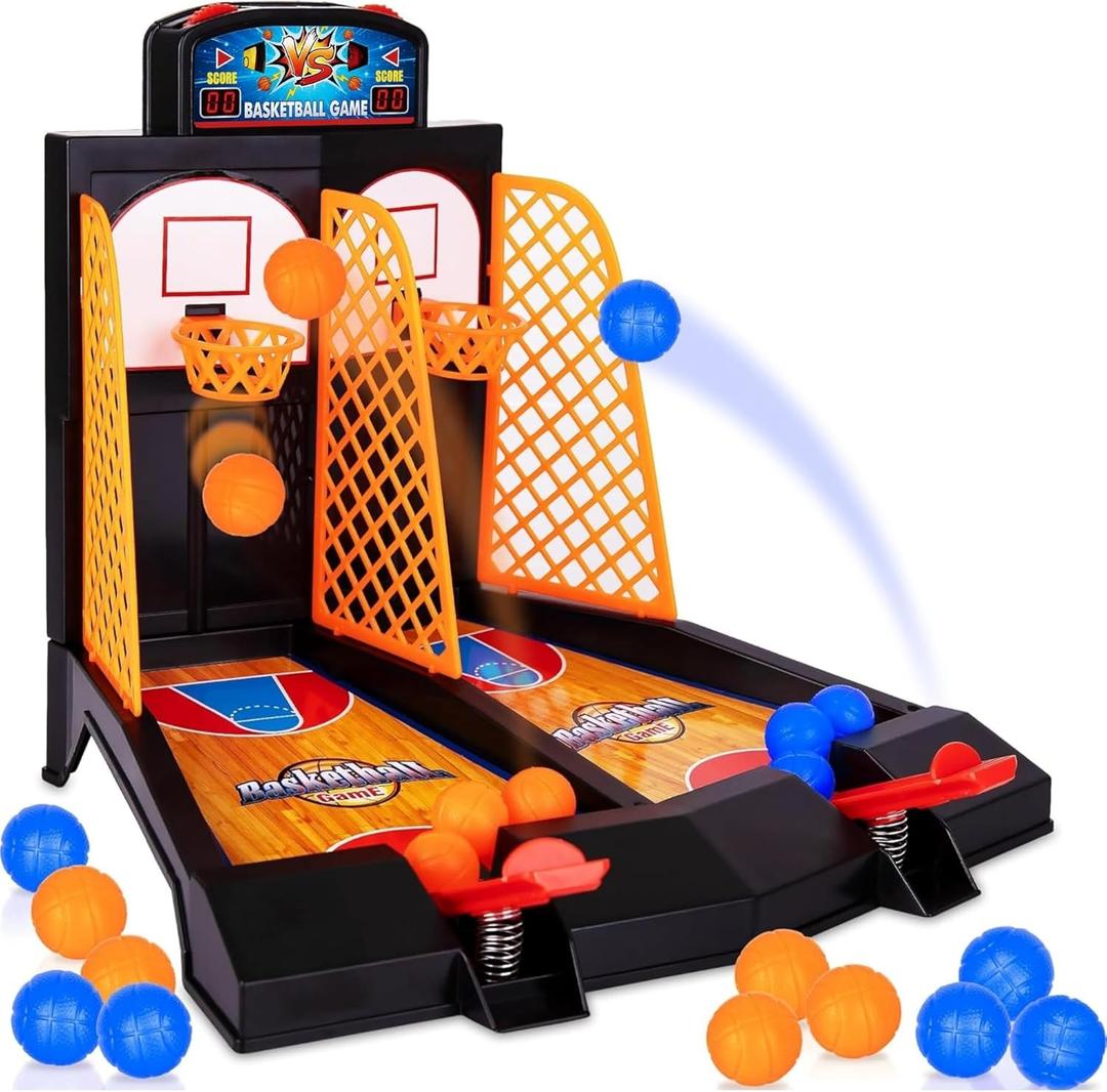 ArtCreativity Mini Basketball Games, with 20 Mini Balls, Basketball Toys, Tabletop Game for Kids and Adults, Desk Games for Office, Best Basketball Gifts Idea for Boys, Girls, and Adults