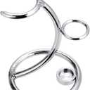 Shaving Razor and Brush Stand Universal Holder for Safety Razor Storage Shave Brush Holder (Silver)