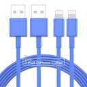 2pack 10ft iPhone Charger, [Apple MFi Certified] Long iPhone Charger Cord 10 ft, Apple Lightning to USB Cable, 10 Foot Fast Charging Cords for iPhone Charger 14/13/12/11/13 Pro/13 Max/X/XS/XR/XS, Blue