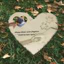 Basic Fundamentals Heart-Shaped Pet Memorial Stone with 2x3 Photo Frame, Quote and Paw Print Design - Indoor Outdoor Animal Loss Pet Memorial Stones - Sympathy Gifts for Dog, Cat, or Pet Loss - Cream