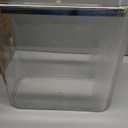 Sooyee Clear 14 Liter Bathroom Trash Can with Lid,3.9 Gallon Garbage Can with Press Type Lid,Trash Bin for Bathroom,Powder Room,Bedroom,Kitchen,Craft Room,Office