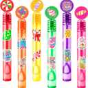 Candyland Party Favors for Kids  24PCS Sweet-Themed Mini Bubble Wands, Great for Birthday Supplies, Pinata Fillers, Goodie Bags & Classroom Rewards