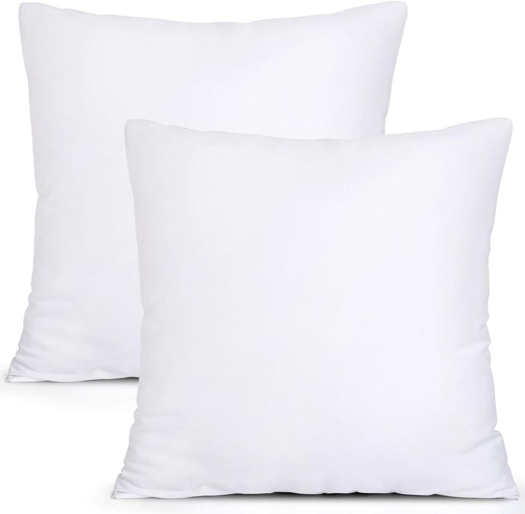 MIULEE 20 x 20 Pillow Inserts (Set of 2) - Throw Pillows Insert Premium Pillow Stuffer Square Form for Decorative Cushion Bed Couch Sofa