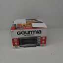 Gourmia GTF7350 6-in-1 Multi-function, Stainless Steel Air Fryer Oven - 6 Cooking Functions - Fry Basket, Oven Rack, Baking Pan & Crumb Tray, Included + Recipe Book (Silver)