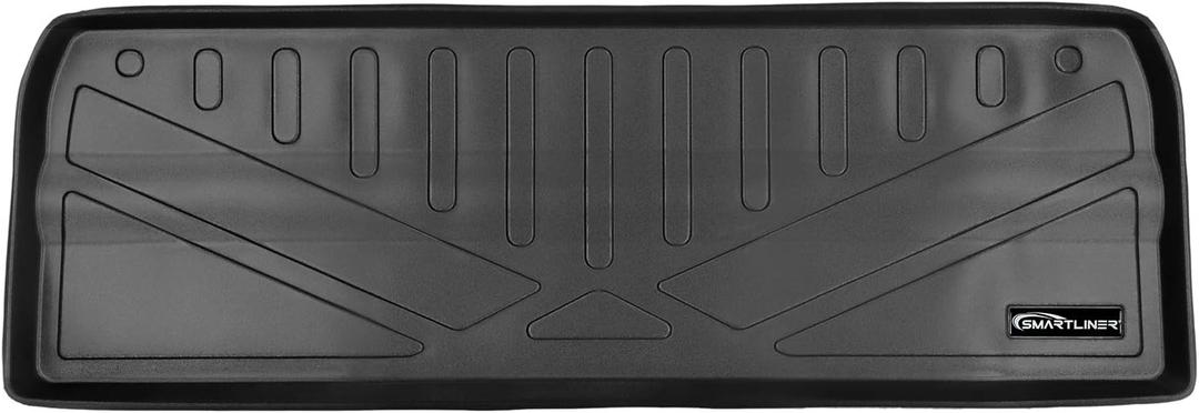 SMARTLINER All Weather Custom Fit Cargo Trunk Liner Floor Mat Behind 3rd Row Black for 2015-2021 Kia Sedona