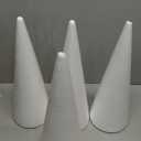 Juvale Foam Cone Pack - 4-Pack, 4.5 x 13.5 in, White - Cone-Shaped Floral Foam - DIY Craft Projects, Craft Supplies & Floral Arrangements