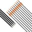 Fiberglass Practice Arrows Archery 28 Inch Target Shooting Safetyglass Recurve Bows Suitable for Youth Children Woman Beginner 12PCS