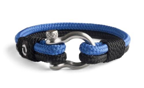 Mens Rope Bracelet - Stainless Steel Silver Shackle, Extremely Durable and Scratch Resistant Waterproof Paracord, Handmade, Nautical Wristband for Men 4-6 Pack Of 2