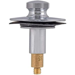 EZ-FLO Bathtub Drain Stopper, Lift and Turn Tub Drain Replacement with Rubber Seal, 3/8 Inch Brass Stem, Chrome Plated, 35255