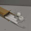 TEECK Shower Curtain Rod, 32-50 inch Adjustable Tension Spring, 1 Inch Shower Curtain Rod Tension, Anti-Slip, Rust-Proof, No Drilling, for Bathroom, White