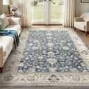 WITSHOCK 5x7 Area Rugs for Living Room: Machine Washable - Non Slip Modern Abstract Rug for Bedroom Dining Room - Stain Resistant for Household - Pet Owners (Blue)