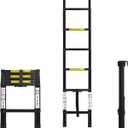 Telescoping RV Bunk Ladder 60-Inches (5 ft) - Heavy Duty Lightweight Premium Aluminum Adjustable Portable Extension Ladder for Bunk Bed RV Camper Travel Trailer Loft Dorm and Home (TLL60BK)