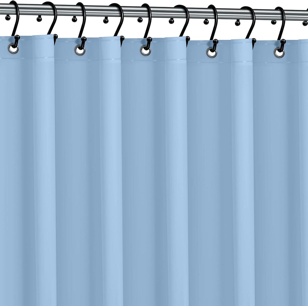 Premium Shower Curtain Liner, 72"W X 72"H - PVC-Free, 6G PEVA Shower Curtain with 12 Rust Proof Grommets And Magnet-weighted Bottom Hem - Moisture Stain Proof Shower Curtain Liner - Light Blue