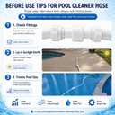 Upgraded Feed Hose Replacement for Polaris 280 Pool Cleaner 32.8-ft G5 Hose | Fits Polaris 180, 380, TR35P and 3900 Sport; includes UWF connector and G52 backup valve; not compatible with Polaris 360