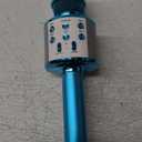 BlueFire 4 in 1 Karaoke Wireless Microphone with LED Lights, Portable Microphone for Kids, Great Toys for Kids, Girls, Boys and Adults (Blue)