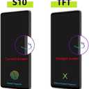 Galaxy S10 LCD Display Screen Assembly Replacement for Samsung Galaxy S10 LCD Touch Digitizer Screen with Frame 6.1" G973U G973FD Black(Fingerprint Recognition is not Supported)