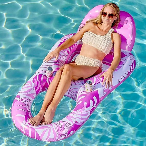Syncfun Pool Floats Inflatable Pool Lounger Lounge Raft Floaties for Adults Fun