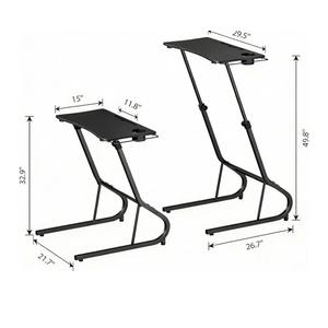 GRLEAF Adjustable Height Standing Desk for Walking Pad Treadmill, Desk for Laptop with Cup Holder, Desks for Bike/Cycling, Used for Bedrooms and Offices (Black)
