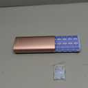 Vaydeer Metal 7 Day Pill Organizer 2 Times a Day  AM PM Weekly Travel Pill Case with Moisture-Proof Desiccant, Airtight Large Capacity Pill Box for Vitamins, Medications & Supplements (Rose Gold)