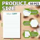 AmazingSpark 50 Pcs Fill in the Blank Camp Notepads for Campers Stationery for Sleepaway Lined Summer Camps 5.5 x 8.5 Inches for Campers Boys and Girl(Boys Hello from Camp,Green)