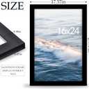 16x24 Picture Frame, Classic Black 16 x 24 Poster Frame for Horizontal or Vertical Wall Mounting, 1 Pack