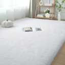 Fluffy Area Rug Living Room: White Shag Rug 6x9 Plush Rugs for Living Room - Large Fuzzy Soft Carpet (White 6x9 Feet)