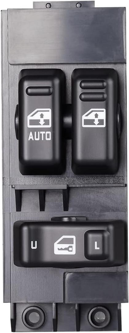 Master Power Window Switch Driver Side for 1999-2000-2001-2002 Chevy Silverado & GMC Sierra 1500 2500 3500 Door Lock Switch Control, 15047637-19259957-15753934-15054161-19259958-901118, Black