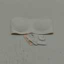 OEAK Womens Strapless Bras Push Up Bandeau Bra Non Slip Wireless Supportive Padded Bras Seamless Comfortable Tube Bra (Large, White)