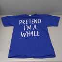 Pretend I'm A Whale Costume Halloween Quick Simple Funny T-Shirt (Small, Royal Blue)