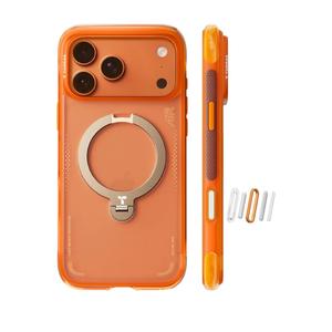TORRAS Ostand Q3 Air for iPhone 17 Pro Max Case with 360 Magnetic Stand, Fit for MagSafe, Mil-Grade Drop Tested, Camera Control Button, Shockproof Phone Case for iPhone 17 Pro Max 6.9", Horizon Orange