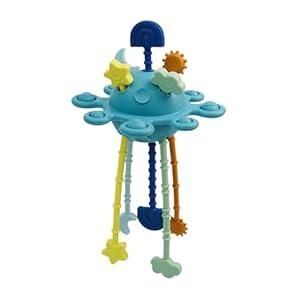 Food Grade Silicone Pull String Baby Toy, Montessori Pull String Sensory Toy for 18 Months Babies Teething Toys,Toddler Fidget Toys Birthday Gift for Infant/Toddler