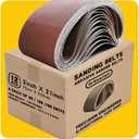 3x21 3 x 21 Inch Sanding Belt Pack 3-Inch x 21-Inch,12 Pcs(4 Each of 80 120 150 Grits) Aluminum Oxide for Sander