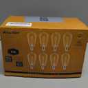 Ascher Vintage LED Edison Bulbs, 6W, Equivalent 60W, Non-Dimmable, Warm White 2700K, ST58 Antique LED Filament Bulbs with 80+ CRI, E26 Medium Base, Clear Glass, Pack of 8